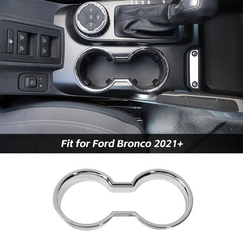 Front Water Cup Holder Cover Trim Bezel For Ford Bronco 2021+ Accessories | CheroCar