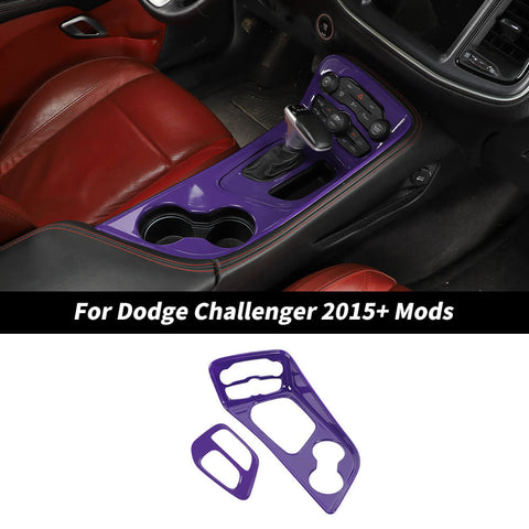 For 2015+ Dodge Challenger Interior Center Gear Shift Panel Trim Cover