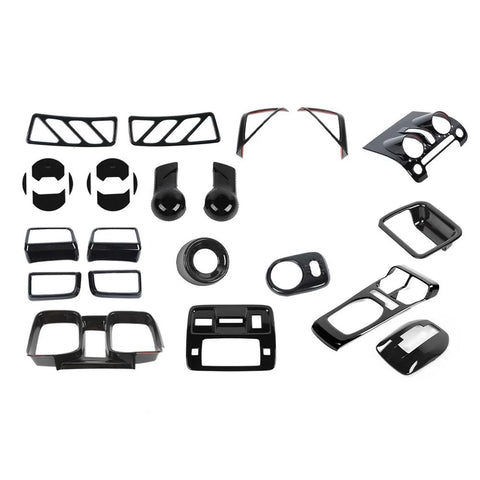 For 2010-2015 Chevrolet Camaro 28 x Interior Center Console Full Trim Cover Kit Black