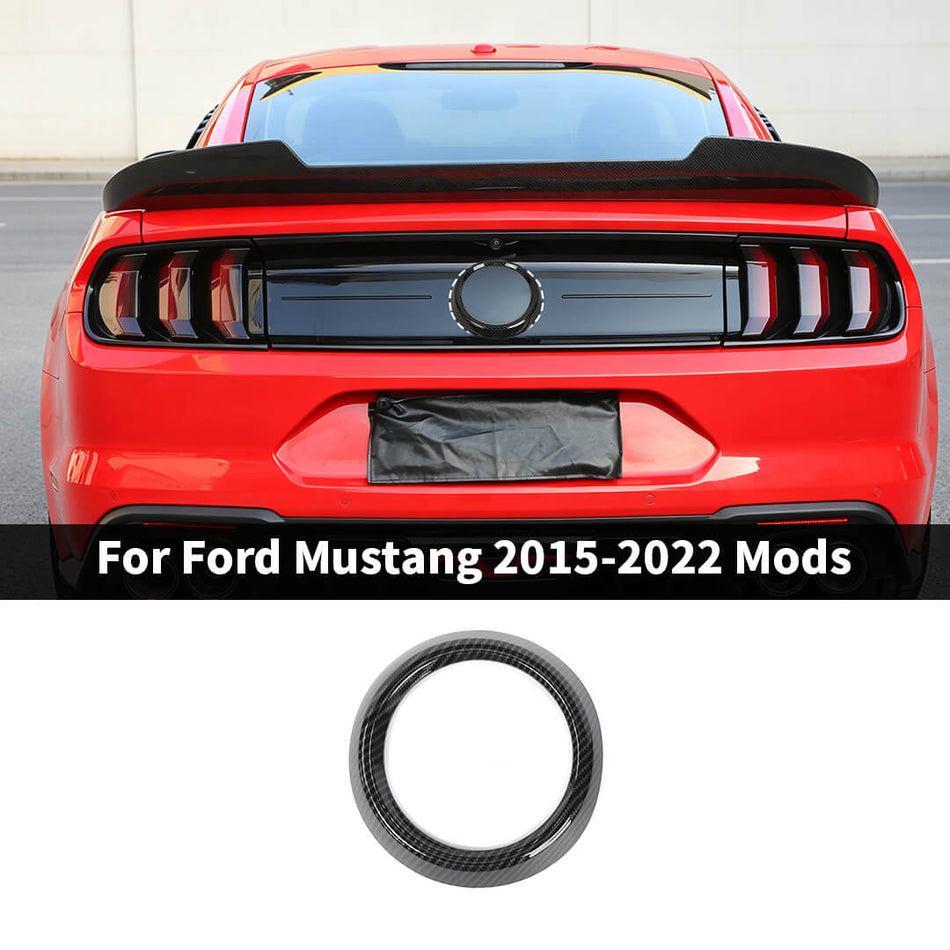 For 2015-2022 Ford Mustang Rear Center Car Logo Emblem Badge Ring Cover Trim