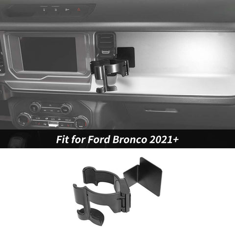 For 2021+ Ford Bronco Dashboard Cell Phone Water Cup Holder Mount Bracket Stand