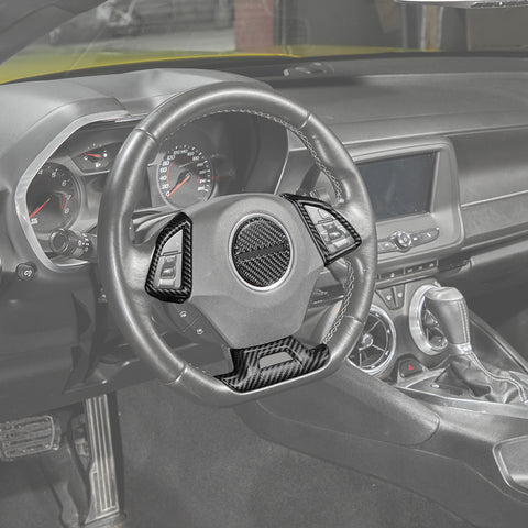 For 2017+ Chevy Camaro 4 x Car Steering Wheel Decor Frame Trim Cover