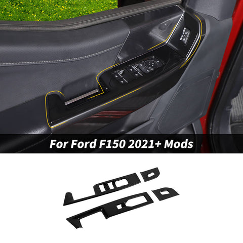 For 2021+ Ford F150 Interior Front Door Window Lift Switch Panel Trim Cover