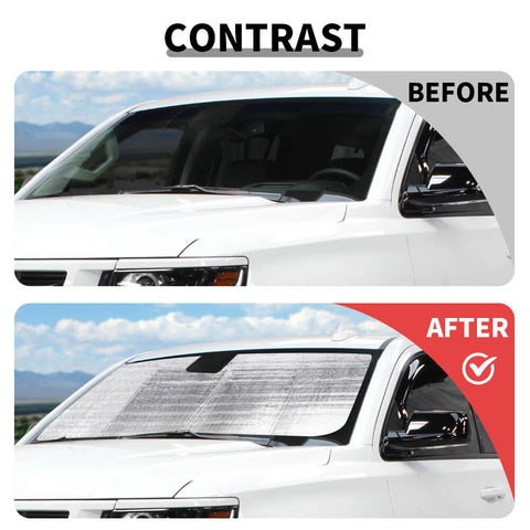 For 2014-2019 Chevy Suburban/Tahoe/GMC YUKON Front Window Sunshade Sun Visor Heat UV Protect Cover