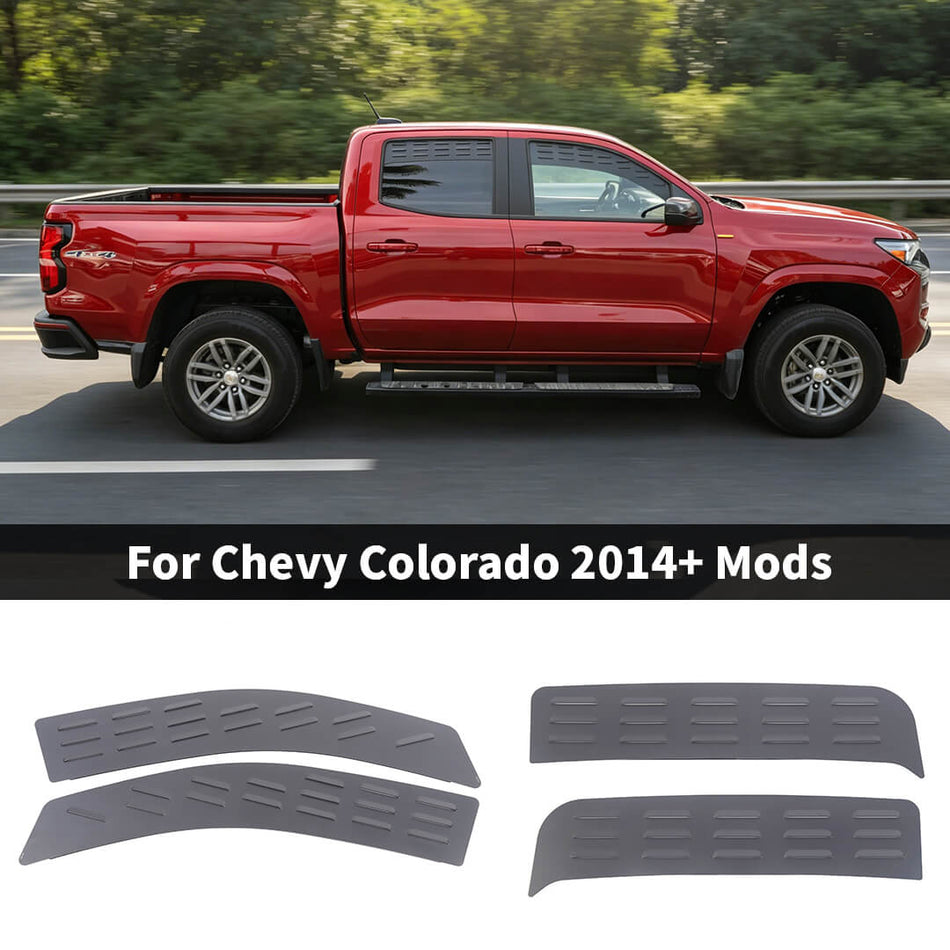 For 2014+ Chevy Colorado/GMC-CANYON Front Rear Window Louvers Air Vent Cover Plate(4 pcs)