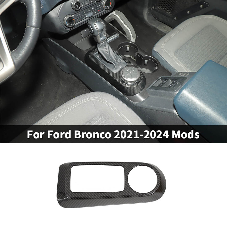 For 2021-2024 Ford Bronco Center Console Gear Shifter Panel Cover Trim