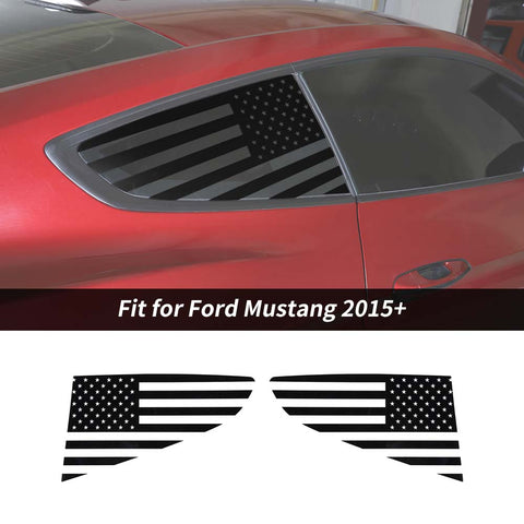 Rear Window Decal Trim Sticker For Ford Mustang 2015+ US Flag Accessories | CheroCar