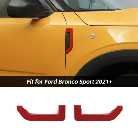 Car Fender Side Air Vent Leaf Plate Cover Trim For Ford Bronco Sport 2021+ Accessories | CheroCar