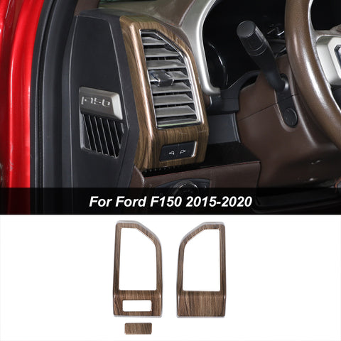 Dashboard Side Outlet Air Vent Cover Trim For Ford F150 2015-2020 Wood Grain｜CheroCar