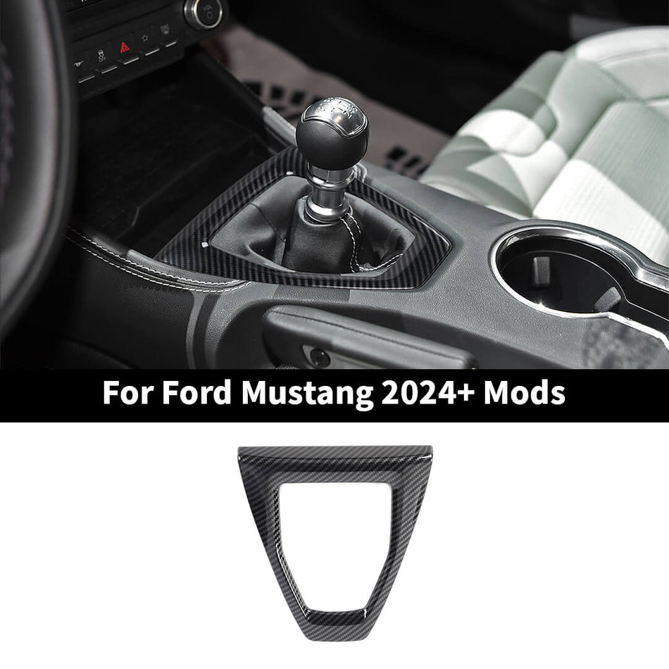 For 2024+ Ford Mustang Interior Center Console Gear Shift Panel Cover Trim--Manual Transmission