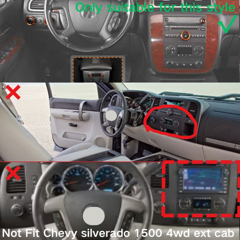For 2007-2013 Chevy Silverado/ Suburban/ Avalanche/ Tahoe/ YUKON Console Switch Adjust Knob Trim Ring