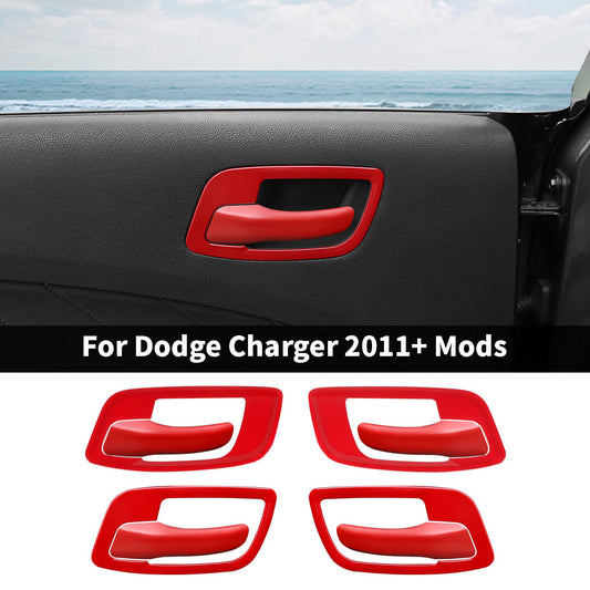 For 2011+ Dodge Charger/Chrysler 300C Interior Door Handle Ring Bowl Frame Decor Cover Trim Bezels