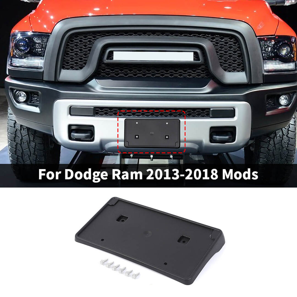 For 2013-2018 Dodge RAM Front License Plate Tag Frame Bracket Holder