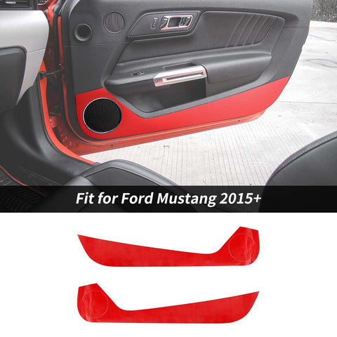 Car Door Side Anti-Kick Carbon Fiber Style Sticker Trim For Ford Mustang 2015+ Accessories | CheroCar