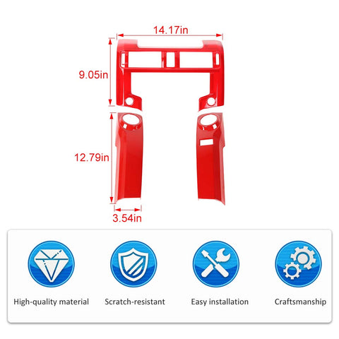 For 2020-2023 Toyota 4Runner Central Navigation Panel Air Conditioner Cover Trim