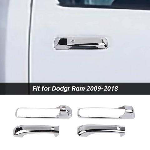 4PCS Exterior Door Handle Shell Trim Cover For Dodge RAM 1500 2009-2018 Accessories 2Dr | CheroCar