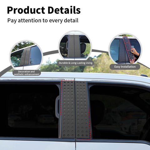 For 2009-2014 Ford F150 Raptor Car Window Center Pillar Post Panel Cover Trim