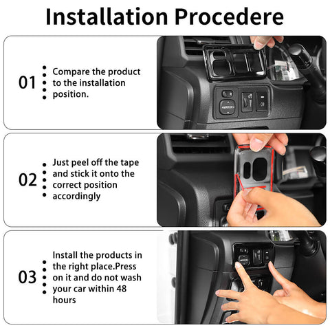 For 2010-2023 Toyota 4runner Rear View Mirror Button Adjustment Decoration Cover Trim Bezel