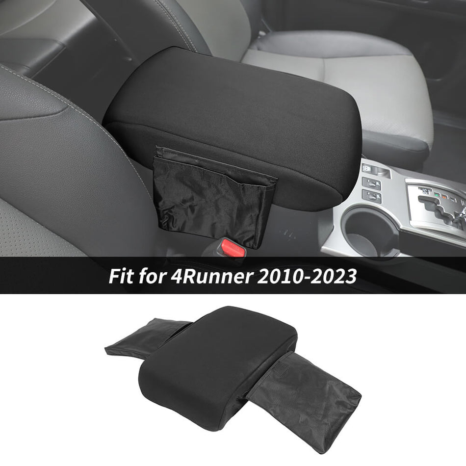 For 2010-2023 Toyota 4Runner Center Console Armrest Box Soft Cloth Pad Cover With Storage Bag