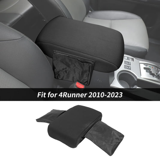 For 2010-2023 Toyota 4Runner Center Console Armrest Box Soft Cloth Pad Cover With Storage Bag