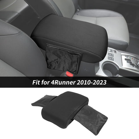 For 2010-2023 Toyota 4Runner Center Console Armrest Box Soft Cloth Pad Cover With Storage Bag