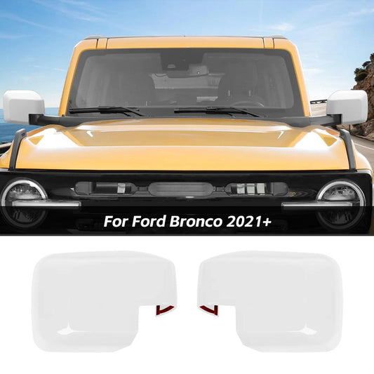 For 2021+ Ford Bronco Side Rearview Mirror Caps Cover（Not suitable for rearview mirrors with turn signals）