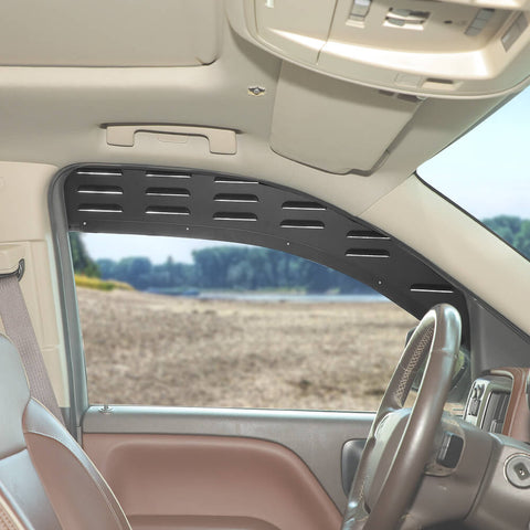 For 2014-2018 Chevy Silverado/GMC Sierra Front/Rear Window Glass Louver Air Vent Panel 2Dr 4Dr
