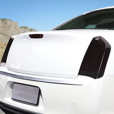 For 2015+ Chrysler 300C Smoked Black Tail Light /Brake High Light Lamp Cover Trim