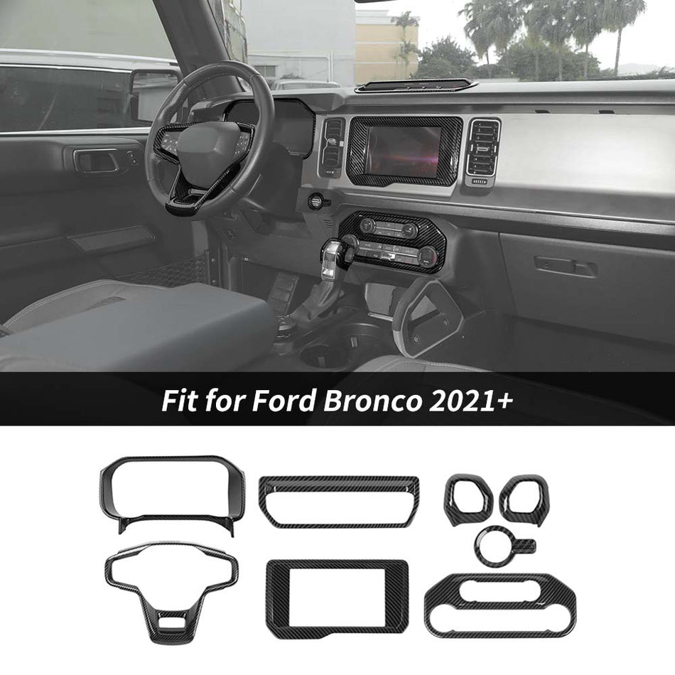 For 2021+ Ford Bronco 8 x Center Console Dash Trim Kit Cover