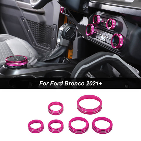 Air Condition Headlight Radio Switch Knob Trim Ring for Ford Bronco 2021+ Accessories｜CheroCar