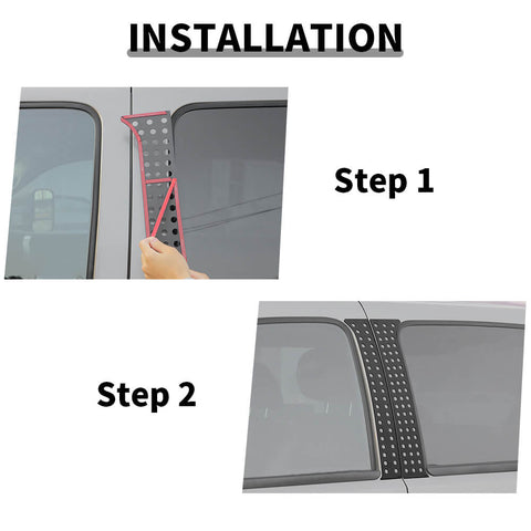 For 2007-2013 Chevy Avalanche/Silverado/GMC-SIERRA Window Center Pillar Posts Panel Trim Cover