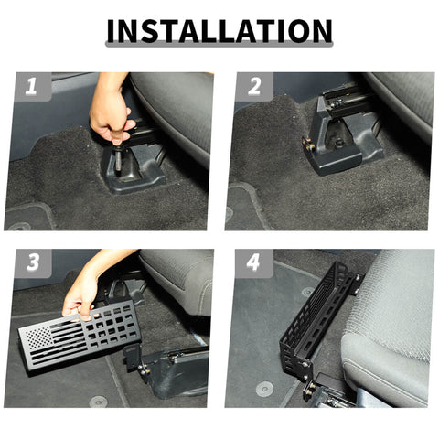 For Ford 2015+ F150 & 2017+ F250/F350/F450 Front Under Seat Storage Box Tray Organizer