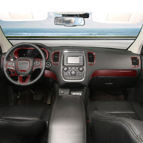 For 2014-2020 Dodge Durango Interior Center Console Dash Set Decor Cover Trims Kit