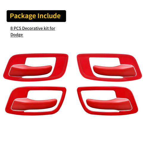 For 2011+ Dodge Charger/Chrysler 300C Interior Door Handle Ring Bowl Frame Decor Cover Trim Bezels