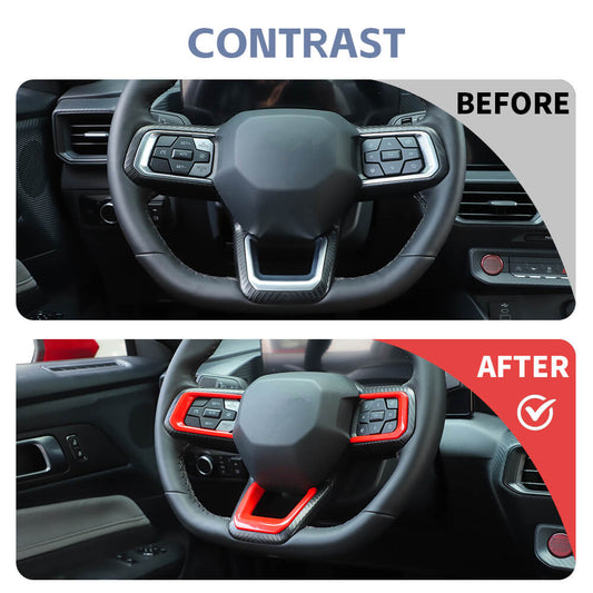 For 2024+ Ford Mustang 3 x Inner Steering Wheel Cover Trim