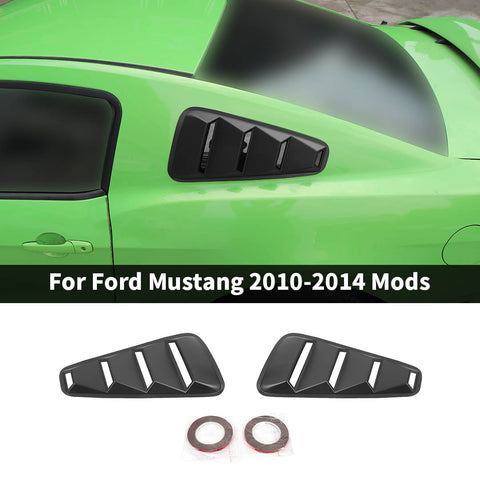 For 2010-2014 Ford Mustang Rear Side Window blinds Louvers Trim Cover