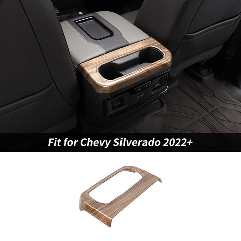 Armrest Box Rear Cup Holder Panel Trim For Chevy Silverado 1500/GMC Sierra 2022+ Accessories | CheroCar