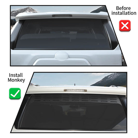 For 2010-2023 Toyota 4Runner Tailgate Rear Window Glass Louvers Vent Panel Trim Cove