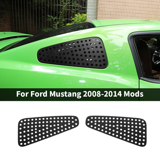 For 2008-2014 Ford Mustang Rear Triangular Window Glass Louver Trim Cover