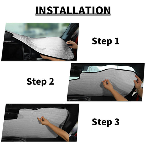 For Ford F150 2021+ Front Windshield Foldable Sunshade Sun Shade Visor Anti UV