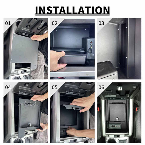 For 2009-2014 Ford F150 Raptor Center Console Safe Organizer Lock Box Safe Vault