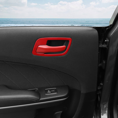 For 2011+ Dodge Charger/Chrysler 300C Interior Door Handle Ring Bowl Frame Decor Cover Trim Bezels