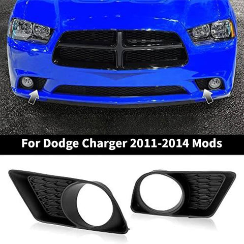 For 2011-2014 Dodge Charger Front Bumper Fog Light Lamp Cover Trim