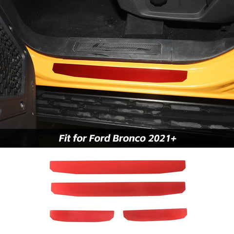 Outer Door Sill Plate Scuff Cover Guard For Ford Bronco 2021+ 4-Door Accessories | CheroCar