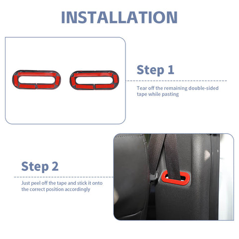 For 2009-2014 Ford F150 Raptor Headrest & Seat Belt Adjustment Cover Trim Decor