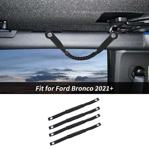 4 x Roll Bar Roof Top Grab Handles Grip For Ford Bronco 2021+ 2/4 Doors Accessories | CheroCar