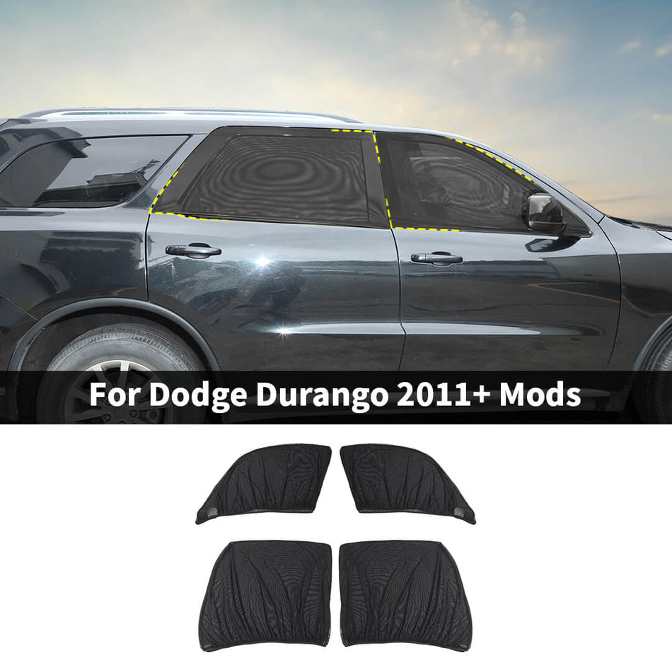 For 2010+ Toyota 4Runner/2011+ Dodge Durango Rear Window Sun Shade Breathable Mesh Side Window Screens