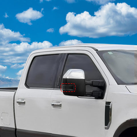 For 2017-2023 F250/F350/F450/F55 Smoked Black Rearview Mirror Turn Signal Light Trim Cover