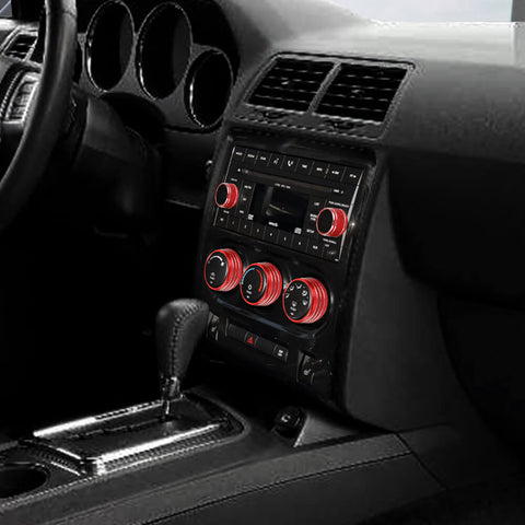 For 2009-2014 Dodge Challenger Air Conditioner & CD Switch Knob Trim Ring