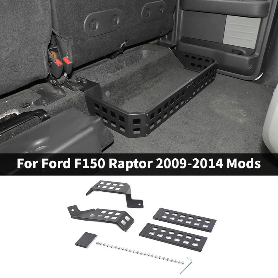 For 2009-2014 Ford F150 Raptor Interior Folding Under Rear Seat Storage Box Accessories (5 pcs)